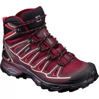 Botas Salomon X Ultra Mid 2 GTX Mujer Rojas / Negras - Chile NOB587063